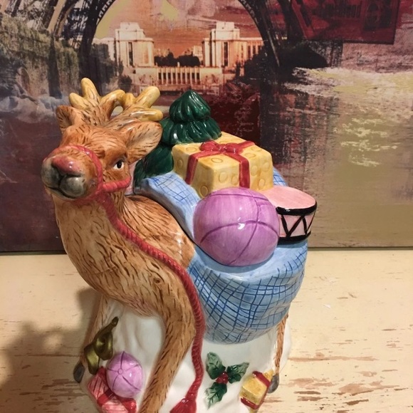 VINTAGE Reindeer Cookie Jar - Picture 3 of 12